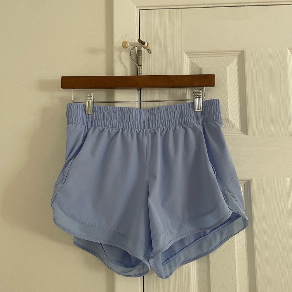 Athleta Blue Mesh Racer Shorts 4” Small Hiking Camping Outdoor - Picture 2 of 6